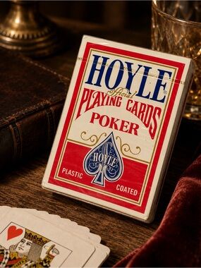 Hoyle Playing Cards Poker Deck Vintage New Made in the USA Plastic Coated‎ Game